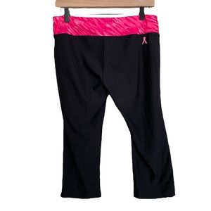 Under Armour Breast Cancer Awareness Pink Ribbon Capri Leggings Sz Large